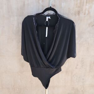 Asos new slouchy tee body suit black